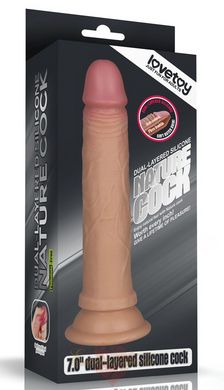 Фаллоимитатор - Dual-Layered Silicone Cock 7" Flesh