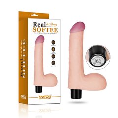 Реалистичный вибратор - Reel Softee Vibrator with balls Flesh 8,0"