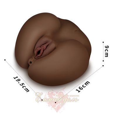 Masturbator one-torso vagina and anus - Love Toy Streetgirl's #3, Black