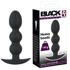 Anal plug - Black Velvets Heavy Beads 145g