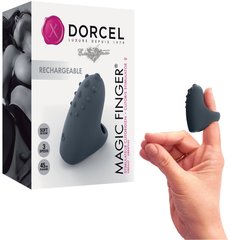 Вібронасадка на палець - Dorcel MAGIC FINGER Black перезаряджається, 3 режими роботи