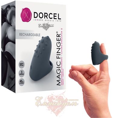 Вибронасадка на палец - Dorcel MAGIC FINGER Black перезаряжаемый, 3 режима работы