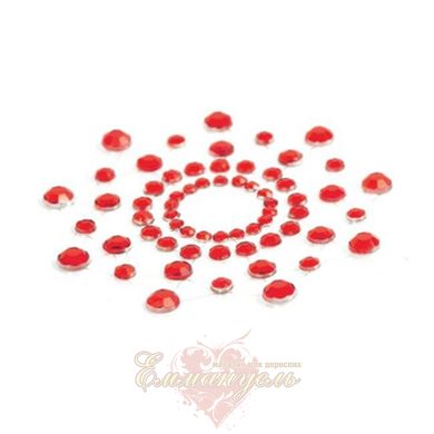 Пэстис из кристаллов Bijoux Indiscrets - Mimi Red, украшение на грудь
