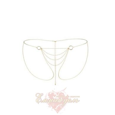 Цепочка трусики - Bijoux Indiscrets Magnifique Bikini Chain - Gold, украшение на тело