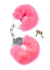 Fetish Boss Series Furry Cuffs Pink