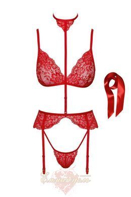 Erotic lingerie set Kissable bondage Kiss Set red S/M SX1964 &mdash; photos