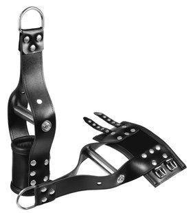 Наручники - XXdreamSToys Leder-H&auml;ngefessel m. Griff 614000256360 фото