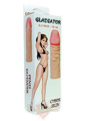 Realistic sleeve Gladiator 6.5 &ndash; cyberskin, 16 cm 21-00014 &mdash; photos