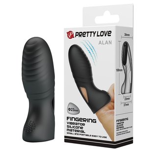 Насадка на палец с вибрацией - Pretty Love Alan Finger Vibrator Black