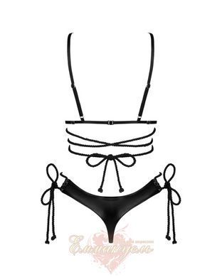 Комплект белья - Obsessive Cordellis Cupless Set black, S/L 411574 фото