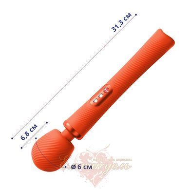 Вібромасажер - Fun Factory VIM Vibrating Wand sunrise orange, суперпотужний та легкий, до 6 годин роботи SX0919 фото