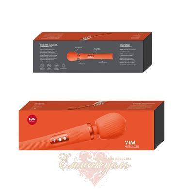 Вібромасажер - Fun Factory VIM Vibrating Wand sunrise orange, суперпотужний та легкий, до 6 годин роботи SX0919 фото