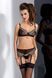 Комплект белья - MONTANA SET black L/XL - Passion Exclusive: лиф, стринги и пояс для чулок PS23009 фото 1