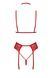 Erotic lingerie set Kissable bondage Kiss Set red S/M SX1964 - photos (9