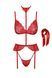 Erotic lingerie set Kissable bondage Kiss Set red S/M SX1964 - photos (8
