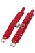 Leather Dominant Leg Cuffs, red