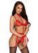 Erotic lingerie set Kissable bondage Kiss Set red S/M SX1964 - photos (2
