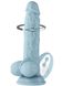 Realistic vibrator with testicles on a suction cup - Femme Funn Turbo Baller, blue