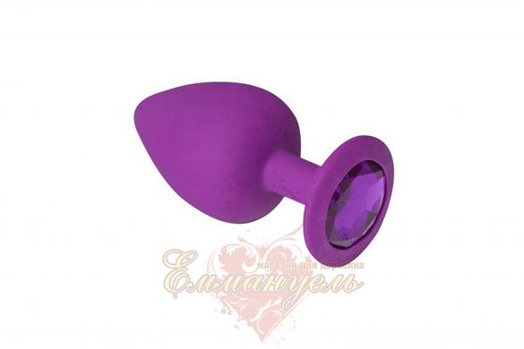 Butt plug - Purple Silicone Amethyst, S