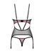 Obsessive Novenes Corset & Thong, sheer, open back, thong included, XS/S SX0613 - photos (5