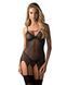 Obsessive Novenes Corset & Thong, sheer, open back, thong included, XS/S SX0613 - photos (1