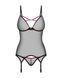 Obsessive Novenes Corset & Thong, sheer, open back, thong included, XS/S SX0613 - photos (4