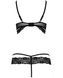 Комплект білизни - SARIA SET OpenBra black S/M - Passion Exclusive: стрепи відкритий ліф, стрінги
