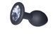 Butt Plug - Black Silicone White Shape M 285104 - photos (1