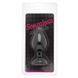 Butt Plug - Black Silicone White Shape M 285104 - photos (2