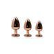Металева анальна пробка - Wooomy Tralalo Rose Gold Metal Plug Magenta L, діаметр 4 см, довжина 9 см SO7425 фото 2