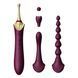 Многофункциональный вибратор Zalo Bess 2 Velvet Purple &ndash; 4 насадки, подогрев SO8237 фото