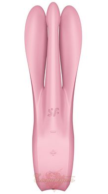 Clitoral vibrator - Satisfyer Threesome 1 Pink with three flexible fingers