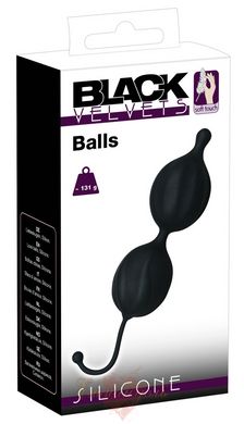 Вагинальные шарики - Black Velvet Silicone Balls
