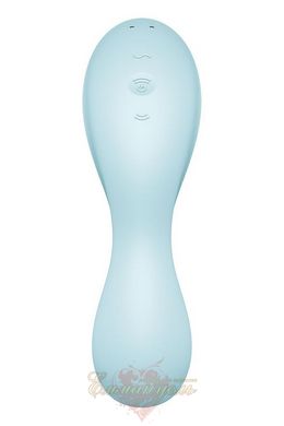 Vacuum smart stimulator with vibration - Satisfyer Curvy Trinity 5 (Blue), controlled from a smartphone