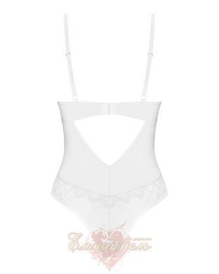 White Lace Bodysuit Obsessive Alissium Teddy with Soft Cups, High Cut and Adjustable Straps, XS/S SX0594 &mdash; photos