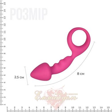 Anal plug - Adrien Lastic Budy Pink with stimulating leg, max. diameter 2.5cm