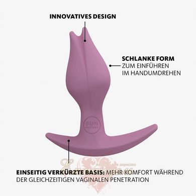 Анальная пробка &ndash; Fun Factory BOOTIE FEM, розовая, в виде бутона, диаметр 2,9 см, тонкий ограничитель SX1000 фото
