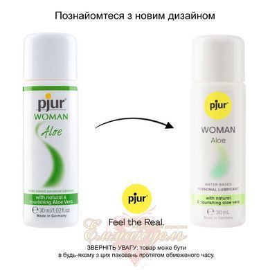 Лубрикант на водній основі - pjur Woman Aloe 30 мл з екстрактом алое, зволожуючий, без парабенів PJ13310 фото