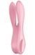 Clitoral vibrator - Satisfyer Threesome 1 Pink with three flexible fingers