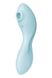 Vacuum smart stimulator with vibration - Satisfyer Curvy Trinity 5 (Blue), controlled from a smartphone