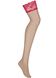 Stockings - Obsessive Lovica beige with red lace L/XL