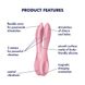 Clitoral vibrator - Satisfyer Threesome 1 Pink with three flexible fingers