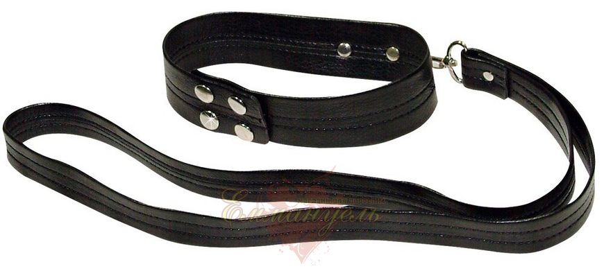 Set of BDSM - 2490498 Bondage Set - black, handcuffs, collar with leash, whip
