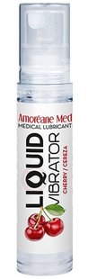 Лубрикант с эффектом вибрации - Amoreane Med Liquid Vibrator Cherry (10 мл)