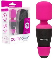Міні вібромасажер - PalmPower Pocket з чохлом на блискавці, водостійкий, перезаряджається, довжина 9 см