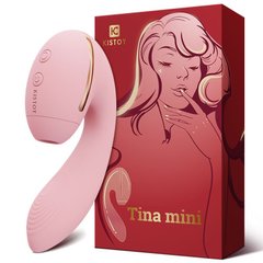 Вакуумний вібратор - Kistoy Tina Mini Pink, вагінально-кліторальний