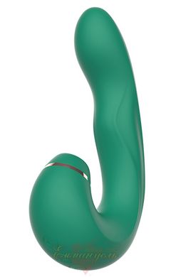 Vibrator - Chisa Kissen Siren with vacuum stimulation and vibration, green