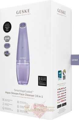 GESKE Aqua-Stream Face Cleanser 8-in-1 facial cleansing device purple HB0402 &mdash; photos