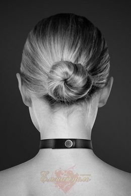 Choker with two rings - Bijoux Pour Toi - TWO RINGS, faux leather