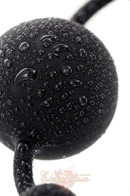 Анальний ланцюжок - Toyfa A-toys з кульками, силікон, чорний, 35,9см